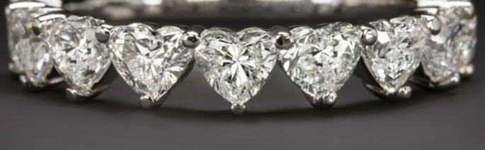 Heart shaped sales eternity band