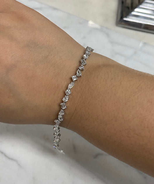 Mixed Fancy Shape Diamond Tennis Bracelet – Roxbury Jewelry