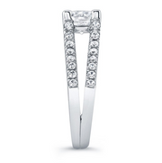 Wide Split Shank Diamond Engagement Ring