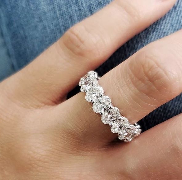 Eternity band oval diamonds Clearance