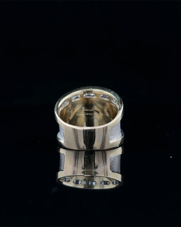 Two-Tone Diamond Panther Ring