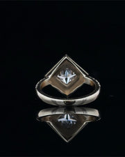 Princess Cut Bezel Set Engagement Ring