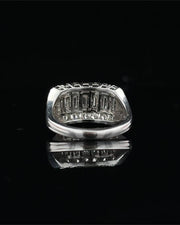 Emerald Cut & Round Diamond Band