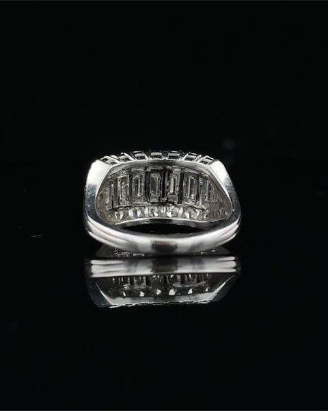 Emerald Cut & Round Diamond Band