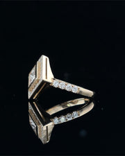 Princess Cut Bezel Set Engagement Ring