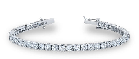 13.15ctw Natural Round Brilliant Cut Diamond Tennis Bracelet