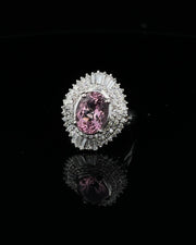 Oval Pink Morganite Ballerina Ring