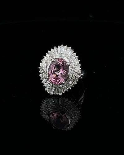 Oval Pink Morganite Ballerina Ring