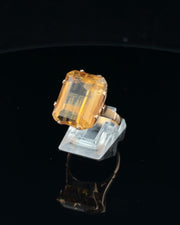 Emerald Cut Citrine Ring