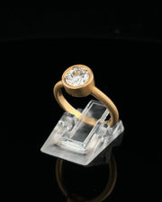 Bezel Set Old European Engagement Ring