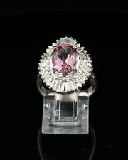 Oval Pink Morganite Ballerina Ring