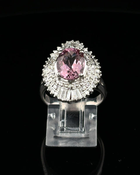 Oval Pink Morganite Ballerina Ring