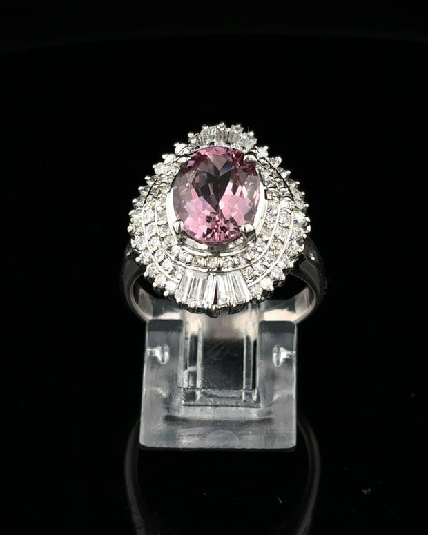 Oval Pink Morganite Ballerina Ring