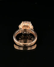 Pink Morganite and Diamond Ring