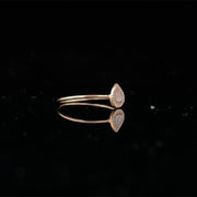 Pear Shape Diamond Slice Ring