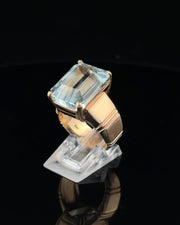 Emerald Cut Aquamarine Ring