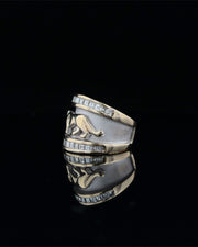 Two-Tone Diamond Panther Ring