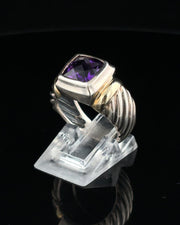 Pre-Owned David Yurman Amethyst Two Tone Ring
