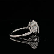 Natural Cushion Cut Diamond Ring