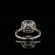 Natural Cushion Cut Diamond Ring