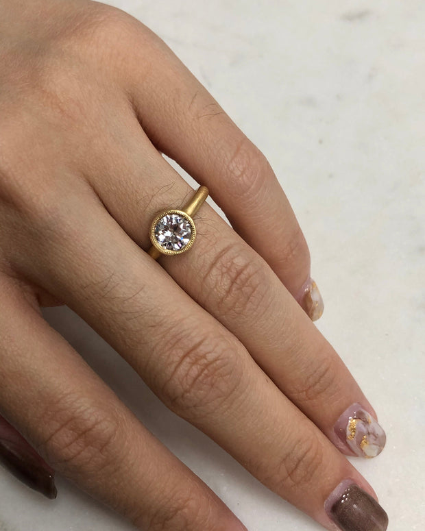 Bezel Set Old European Engagement Ring