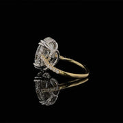 9.42CT Oval Natural Diamond Two Tone Ring