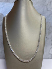 Natural Round Diamond Tennis Necklace