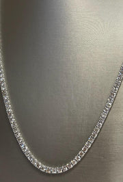 Natural Round Diamond Tennis Necklace