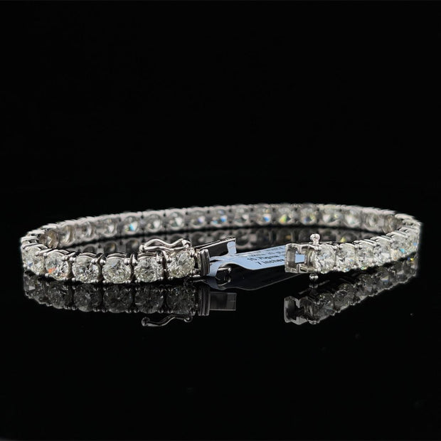 Round Natural Diamond Tennis Bracelet