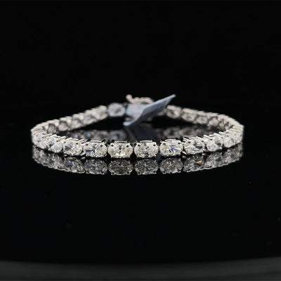 Natural Oval Diamond Tennis Bracelet