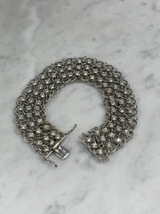 Multi Diamond Mesh Bracelet