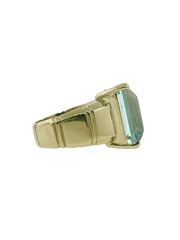 Emerald Cut Aquamarine Ring