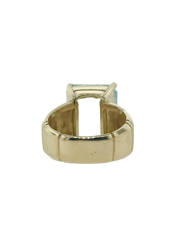 Emerald Cut Aquamarine Ring