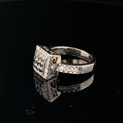 Black Diamond Halo Ring