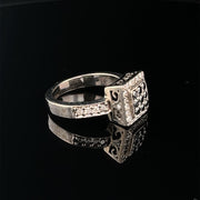 Black Diamond Halo Ring