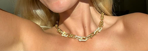 Tiffany & Company HardWare Graduated Diamond Link Necklace