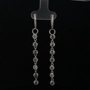 Rose Cut Diamond Dangle Earrings