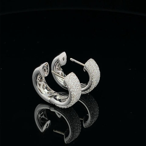 Micro Pave Diamond Huggies
