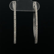 1.25" Diamond Hoop Earrings