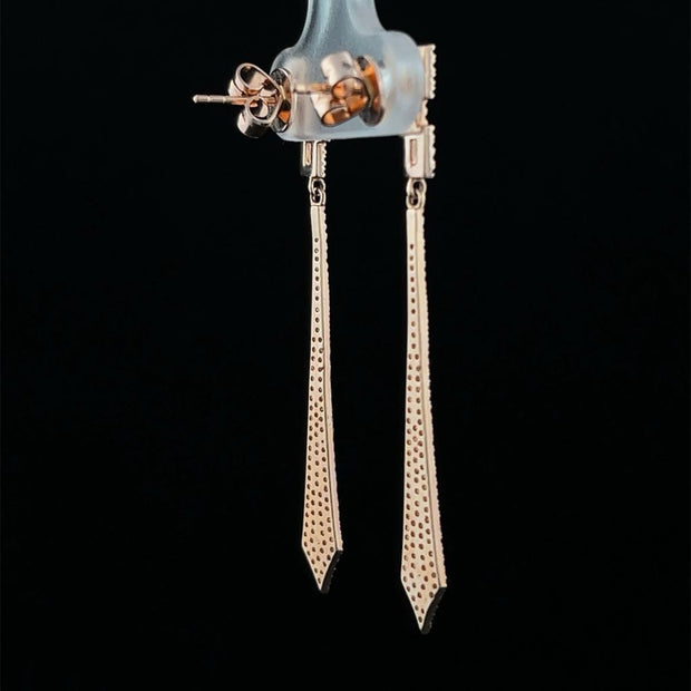 Pave Diamond Dagger Earrings