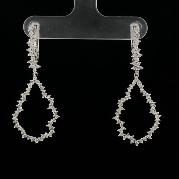 Diamond Cloud Drop Earring