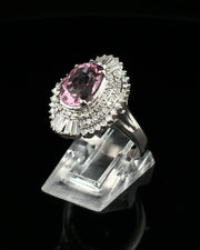 Oval Pink Morganite Ballerina Ring