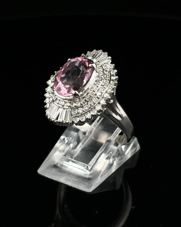 Oval Pink Morganite Ballerina Ring