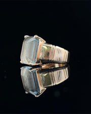 Emerald Cut Aquamarine Ring