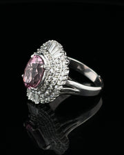Oval Pink Morganite Ballerina Ring