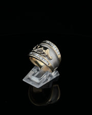 Two-Tone Diamond Panther Ring