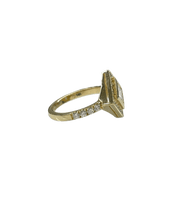 Princess Cut Bezel Set Diamond Ring