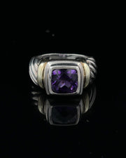 Pre-Owned David Yurman Amethyst Two Tone Ring