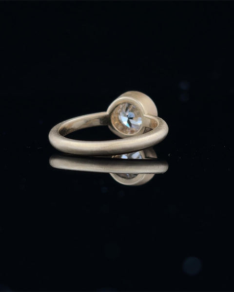 Bezel Set Old European Engagement Ring