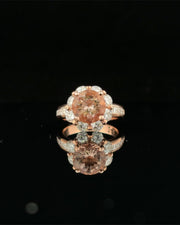 Pink Morganite and Diamond Ring